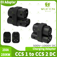 for Colombia 250A CCS1 Charger to CCS2 EV CCS 1 to CCS 2 Adapter Electric Vehicle Charging stations DC Fast Ev Charging Adapter