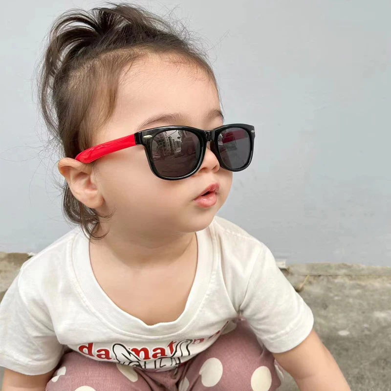 Kids Sunglasses Polarized UV Protection Flexible Rubber Glasses Boys Girls Shades Cute Baby Goggles Children Sun Glasses