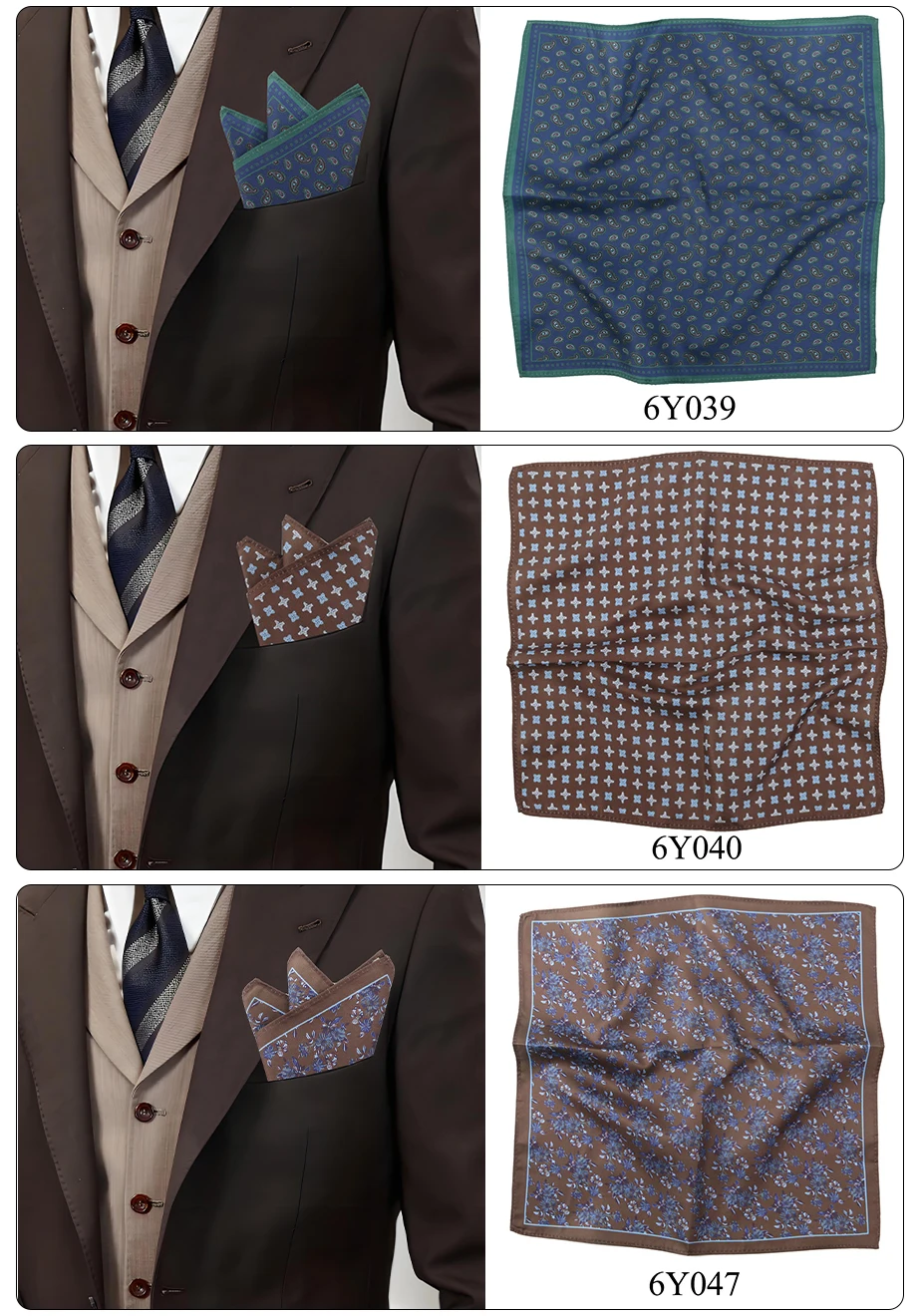 Tailor Smith Herrenanzug-Taschentuch, Einstecktuch für klassische Paisley-Taschentücher, Hochzeit, Business-Accessoires – Detail 8