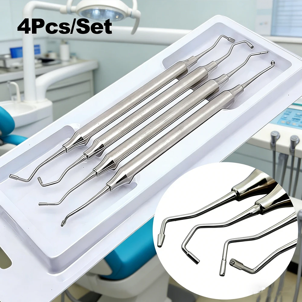 

Набор для костной трансплантации (4 шт.), автоклавируемые инструменты из нержавеющей стали для введения костной пудры, синус-лифтинга и увеличения объема костной ткани