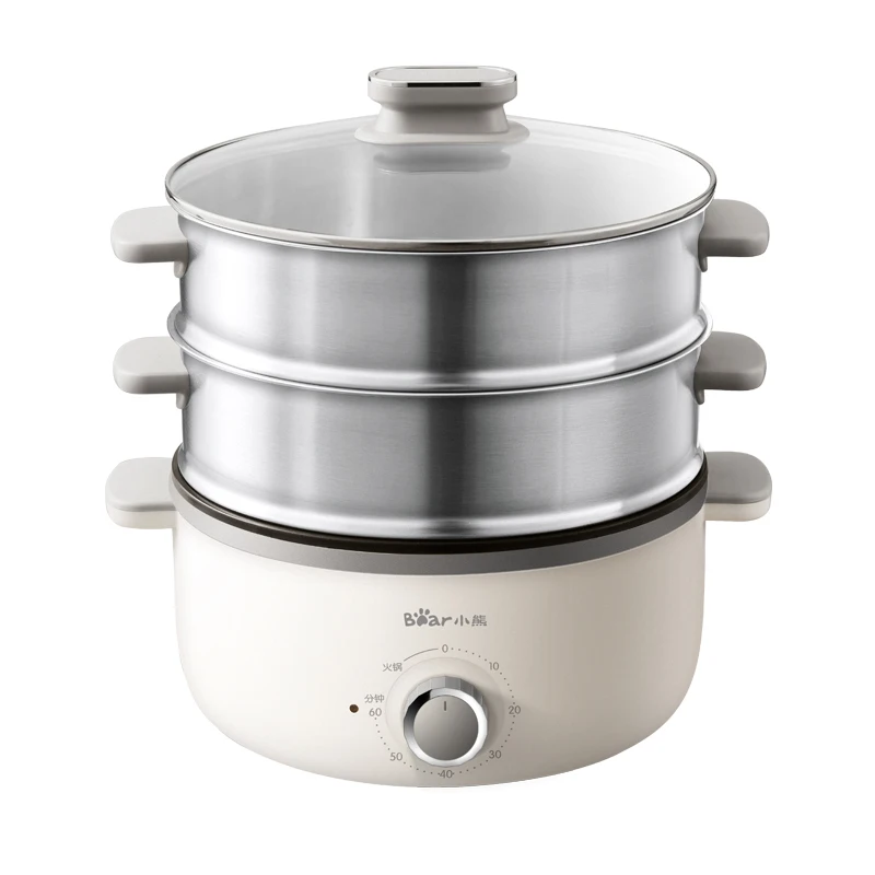 ไฟฟ้า Steamer ขนาดใหญ่ตั้งเวลาทำอาหาร Multi-Function ร้อนหม้ออุ่นอาหารไฟฟ้า