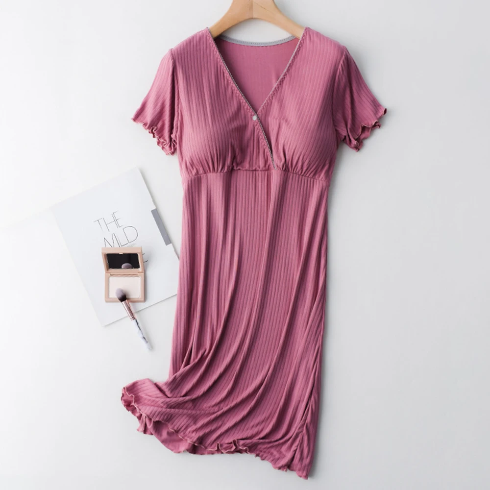 

Women Maternity Dresses Pregnant Women Maternity Short Sleeve Modal Nursing Nightdress Breastfeeding Dress Pregnancy Dress