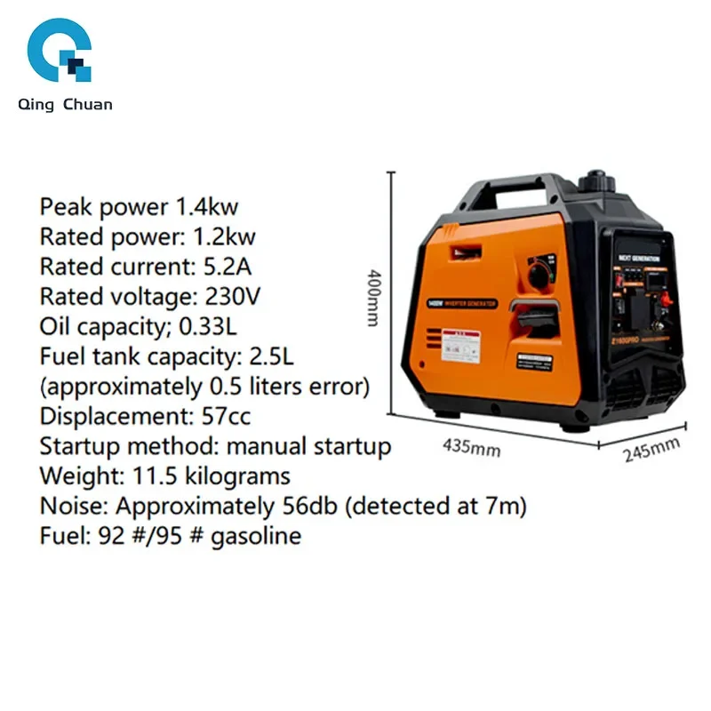 Gasoline Generators 1.4KW househo Miniature Silent Frequency Conversion RV Outdoor Portable Camping Gasoline Generators