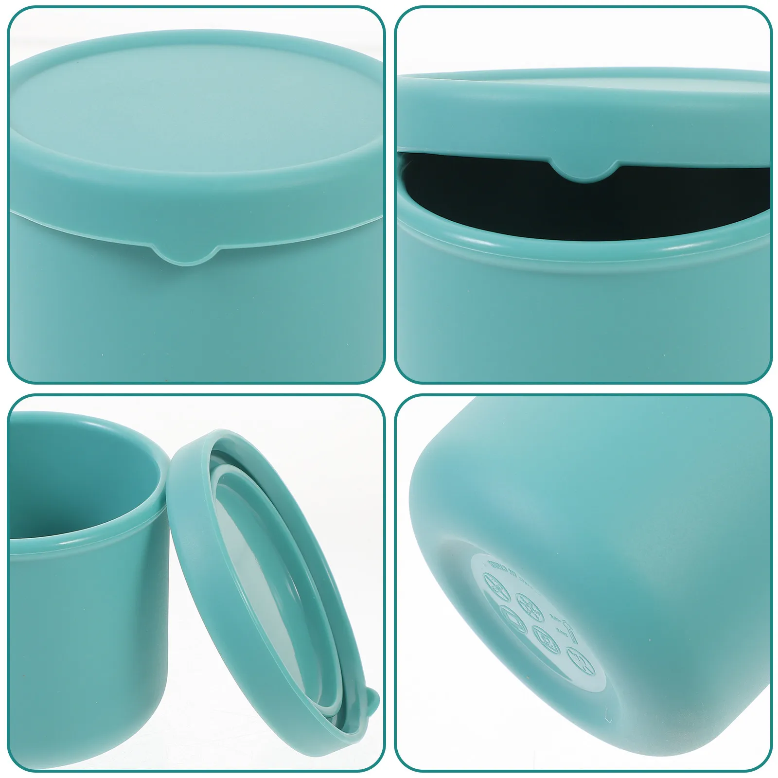 Silicone Divided Meal Box Portable Multi-Function Bento Box Food Container Reusable Compact Leakproof Lunch Storage Food Supply