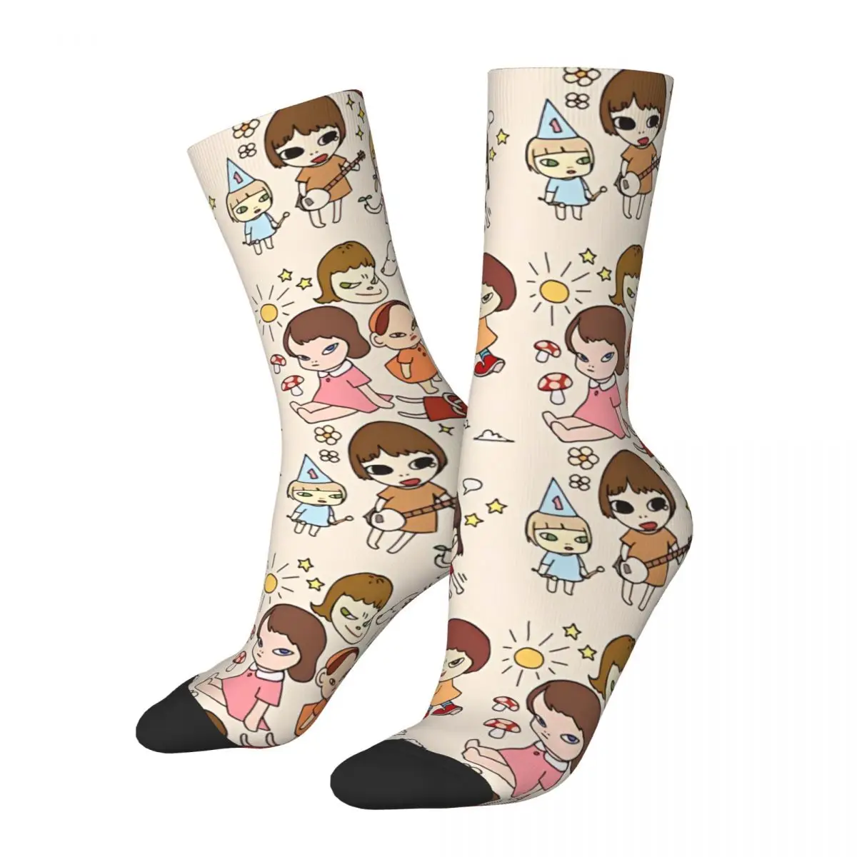 Lie Down Yoshimoto Nara Kawaii Socks School Cartoon Pattern Socks