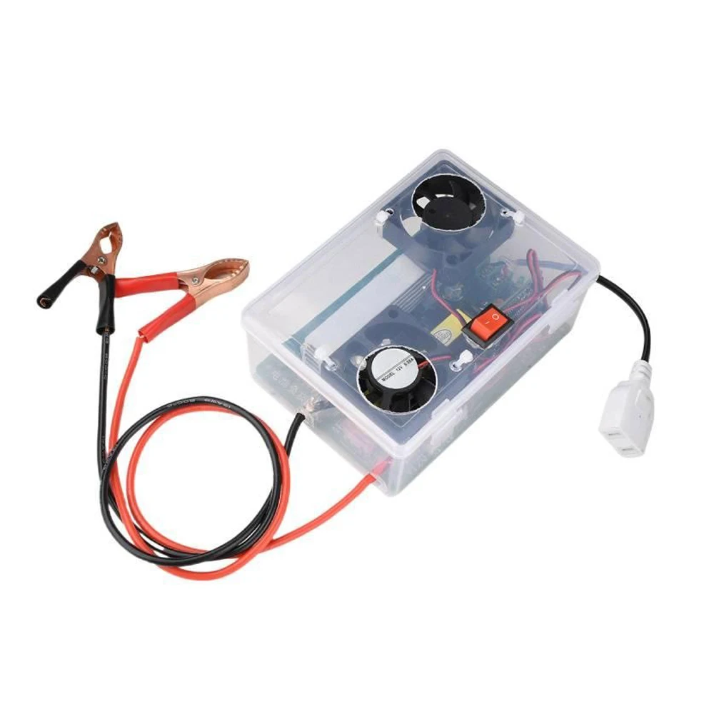 500W Max DC-AC Boost Inverter Module DC12-14.5V to AC220V 300W Continuous Cooling Fan Power Switch for Home Outdoor Appliances