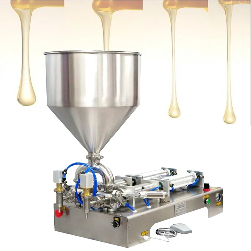 Fast Pneumatic Double-head High Viscosity Liquid Filling Machine Automatic Quantitative Paste Filling Machine