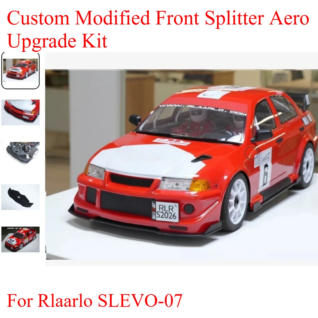 1/7 RC Rally Car Custom Front Splitter Aero Upgrade Kit For Rlaarlo SLEVO-07 Exterior Appearance Upgrade Tuning Accessories