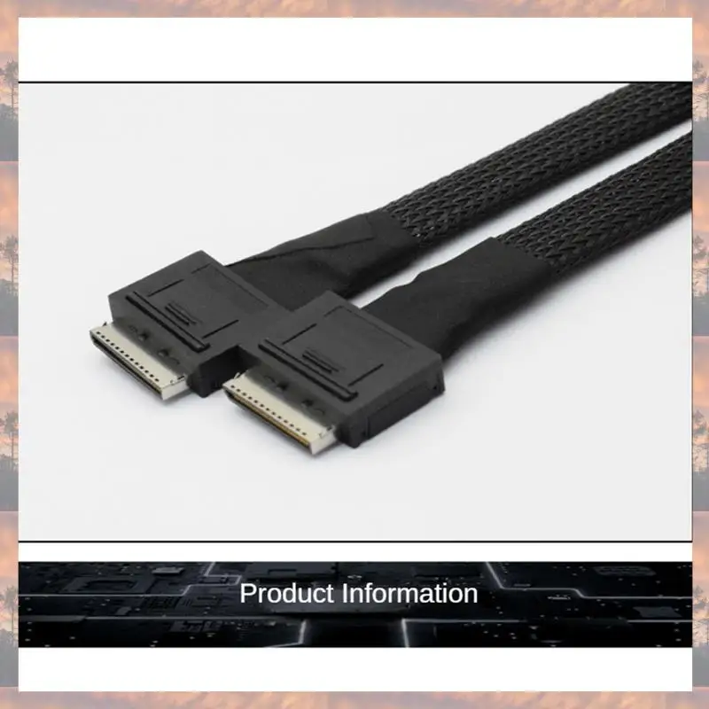 

2025 New-PCIE Oculink SFF 8611 8I To SFF 8611 8I Data Transfer Cable For Server, Pcie4.0 Connection For Server Data Transfer Lin