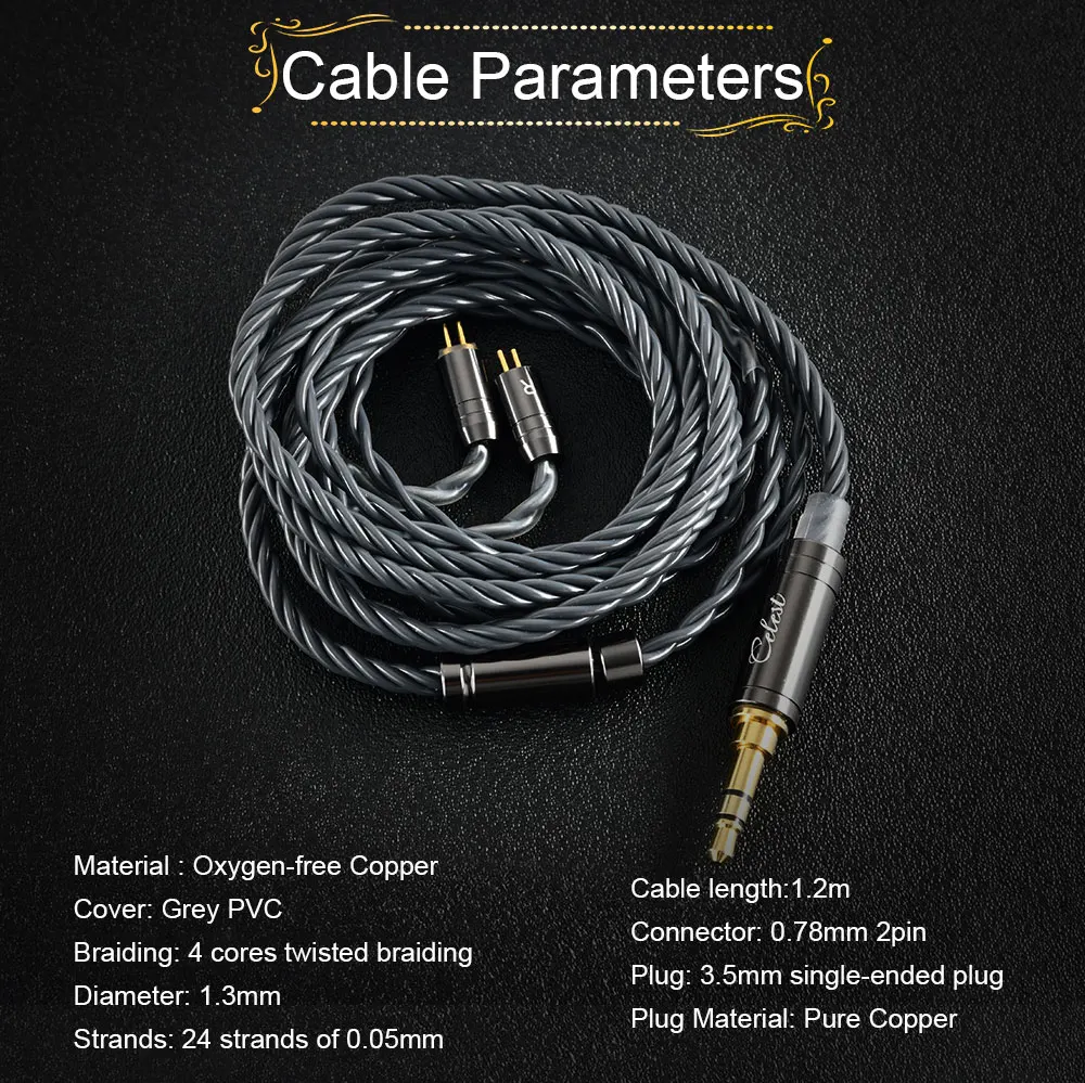 Kinera Celest Wyvern Black 10mm LCP Diaphragm Dynamic Driver In-Ear Monitors HiFi Earphone