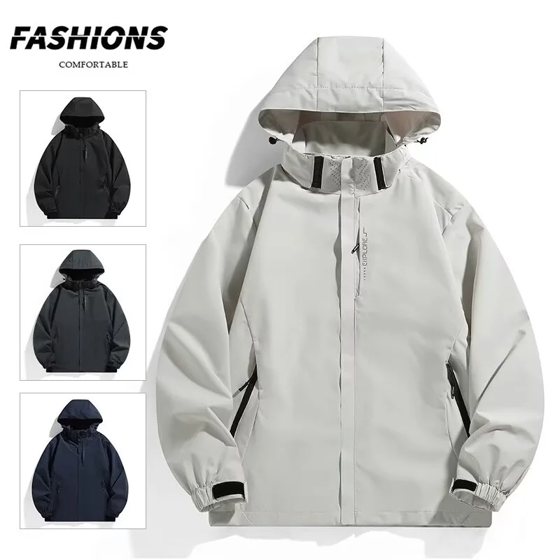 سترة واقية الرجال سترة التكتيكية مقاوم للماء في الهواء الطلق معطف مقنع الرياضة العسكرية الأوروبية حجم M-5XL الميدان تسلق رقيقة أبلى #5