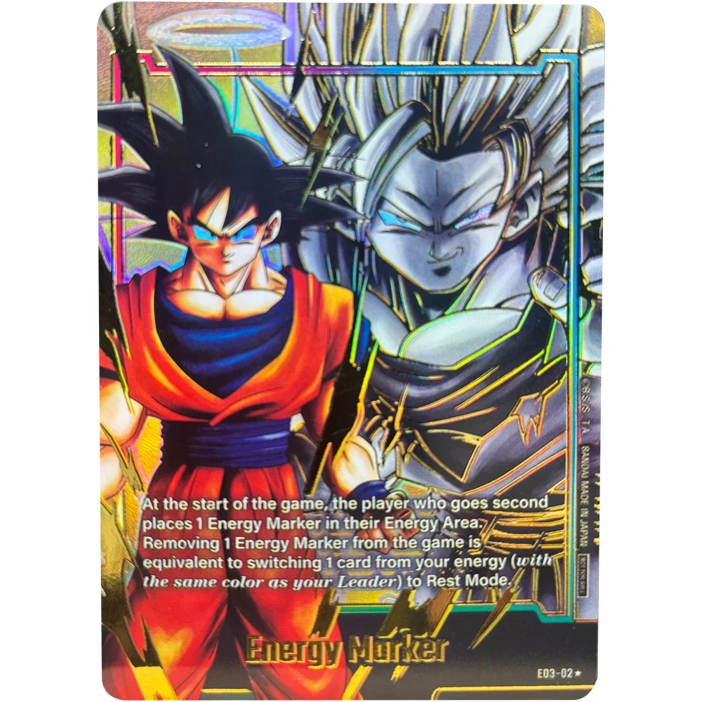 Karty kolekcjonerskie Dragon Ball DIY z hot stampingiem, Son Goku, Vegeta, karty z energią, karty do samodzielnego tworzenia, karty anime, zabawka na prezent