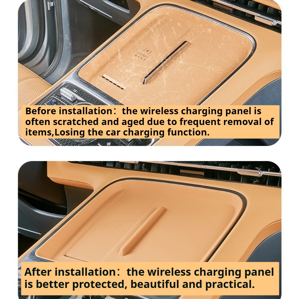 For Geely Starray EM-i Wireless Charging Panel Silicone Pad Waterproof Dustproof Anti-slip Easy Clean Car Interior Accessories 4