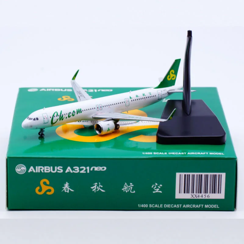 xx4456-alloy-collectible-plane-gift-jc-wings-1-400-spring-airlines-airbus-a321neo-diecast-aircraft-jet-model-b-321h-with-stand