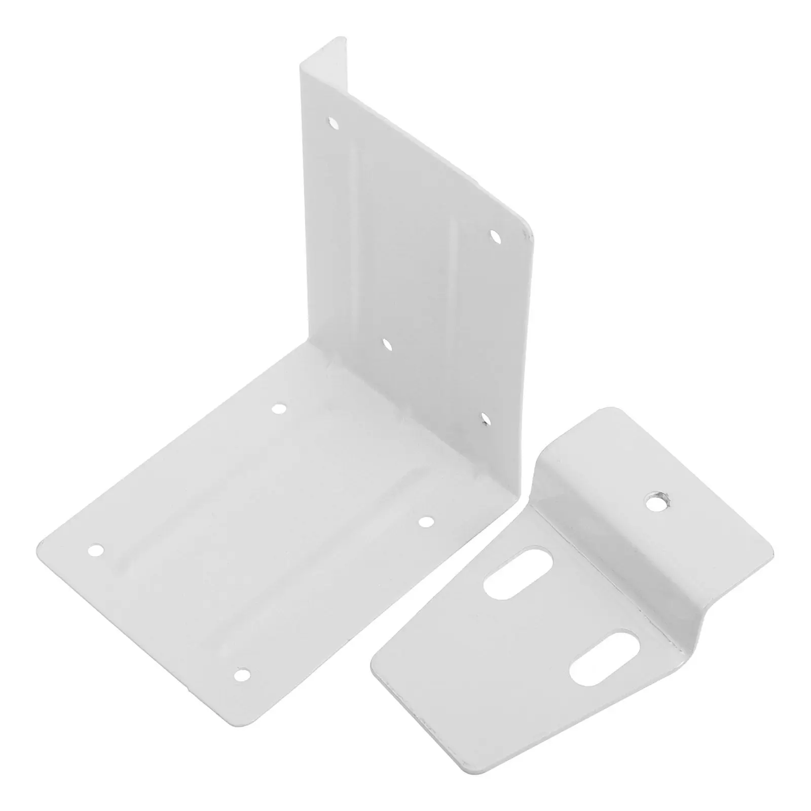 2Pcs Heavy Duty Invisible Cabinet Brackets White Paint Finish Floating Shelf Supports for Bathroom Cupboard Wall Mounting