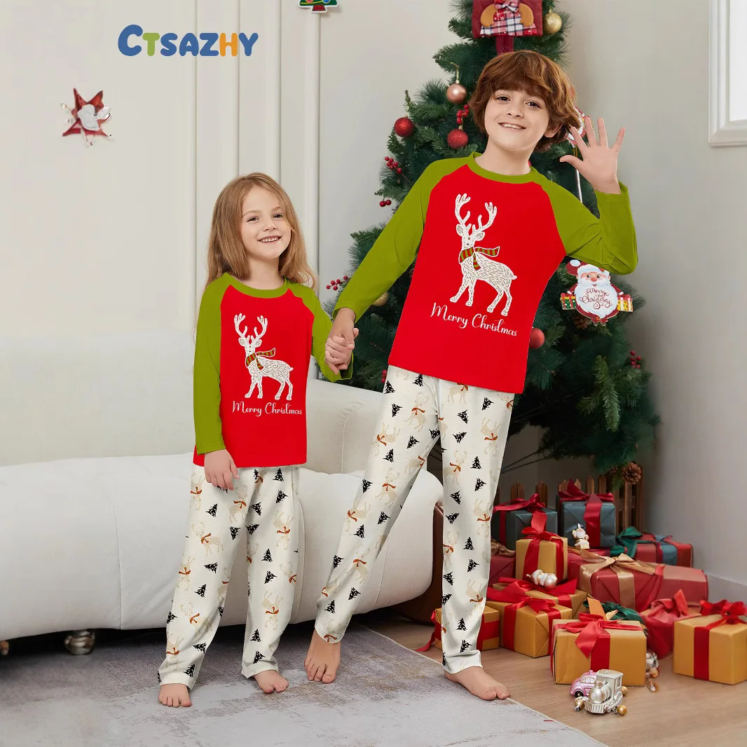 Family Matching Clothes Christmas Pajamas Mother Kids Baby Pyjamas Set Sleepwear Dad Mom And Daughter Son Outfits