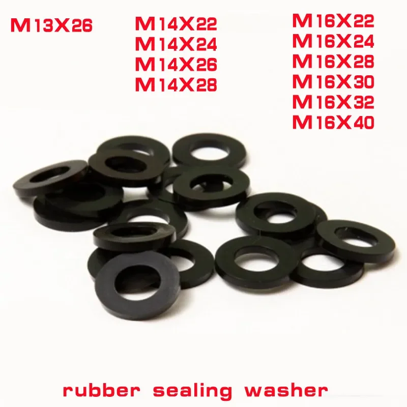 

10pcs/lot M13 M14 M15 M16 M17 Black Rubber Flat Gasket O-Ring Seal Washer Ring Plumbing Faucet Ho Washer SeAlibabang Rings