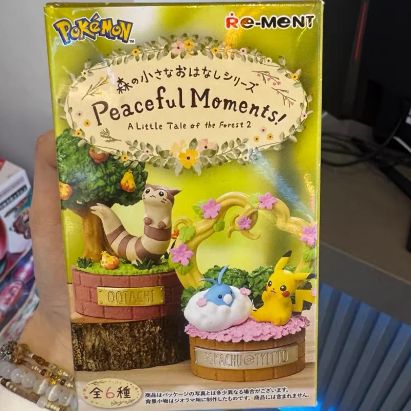 Подлинная Re-Ment аниме PokéMon Forest Story 2, тихий чай, фигурка Пикачу, орнамент, анимация, периферийные устройства, коллекционная подарочная игрушка