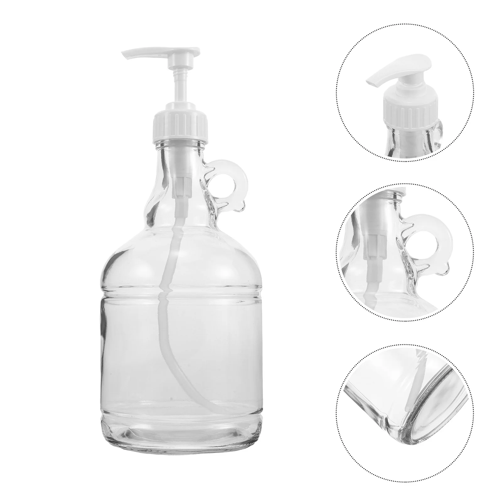 

Refillable Glass Shower Soap Bottles Pump Dispenser Stylish Durable Shampoo Conditioner Body Wash Liquid Soap Lotion
