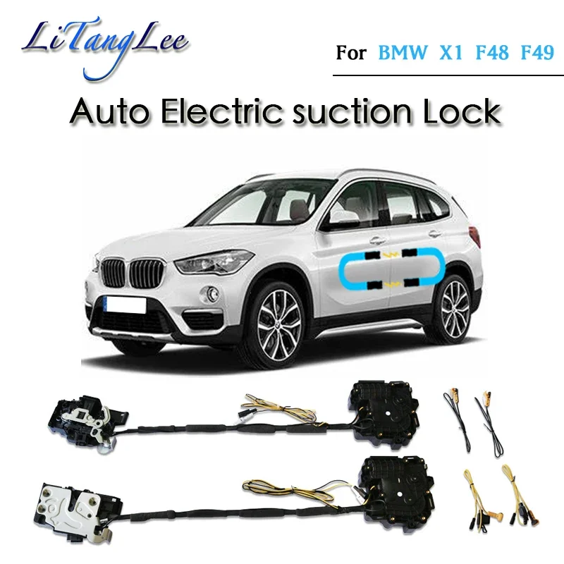 

Автомобильный привод с мягким закрыванием дверной защелки, автоматический электрический поглощающий всасывающий бесшумный доводчик для BMW X1 F48 F49 2016 ~ 2025