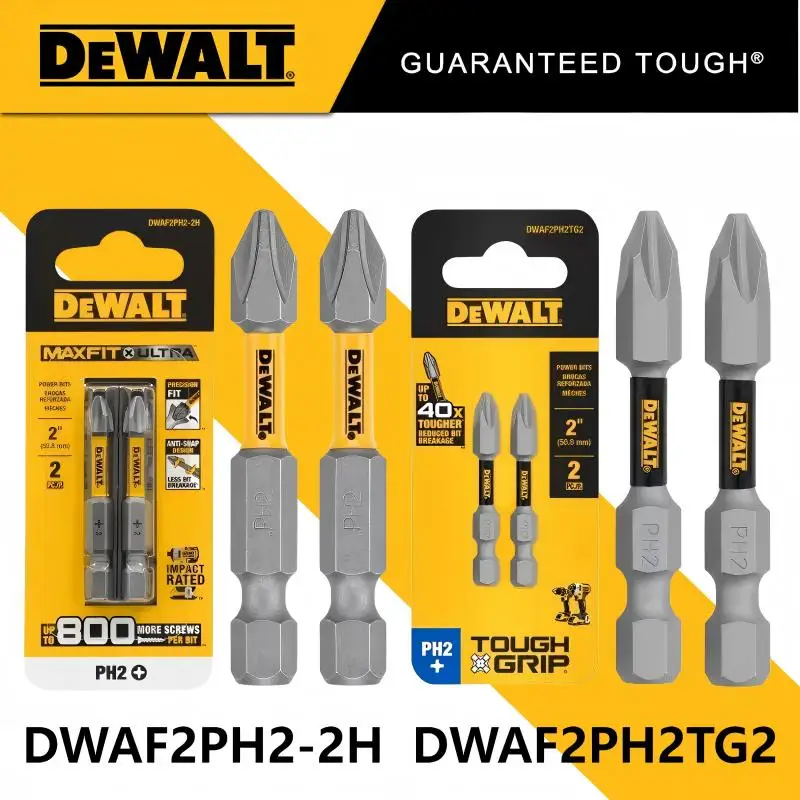 

DEWALT DWAF2PH2TG2/DWAF2PH2-2H Ударопрочные биты 2 дюйма — сменные PH2x50,8 мм, точность для электроинструментов