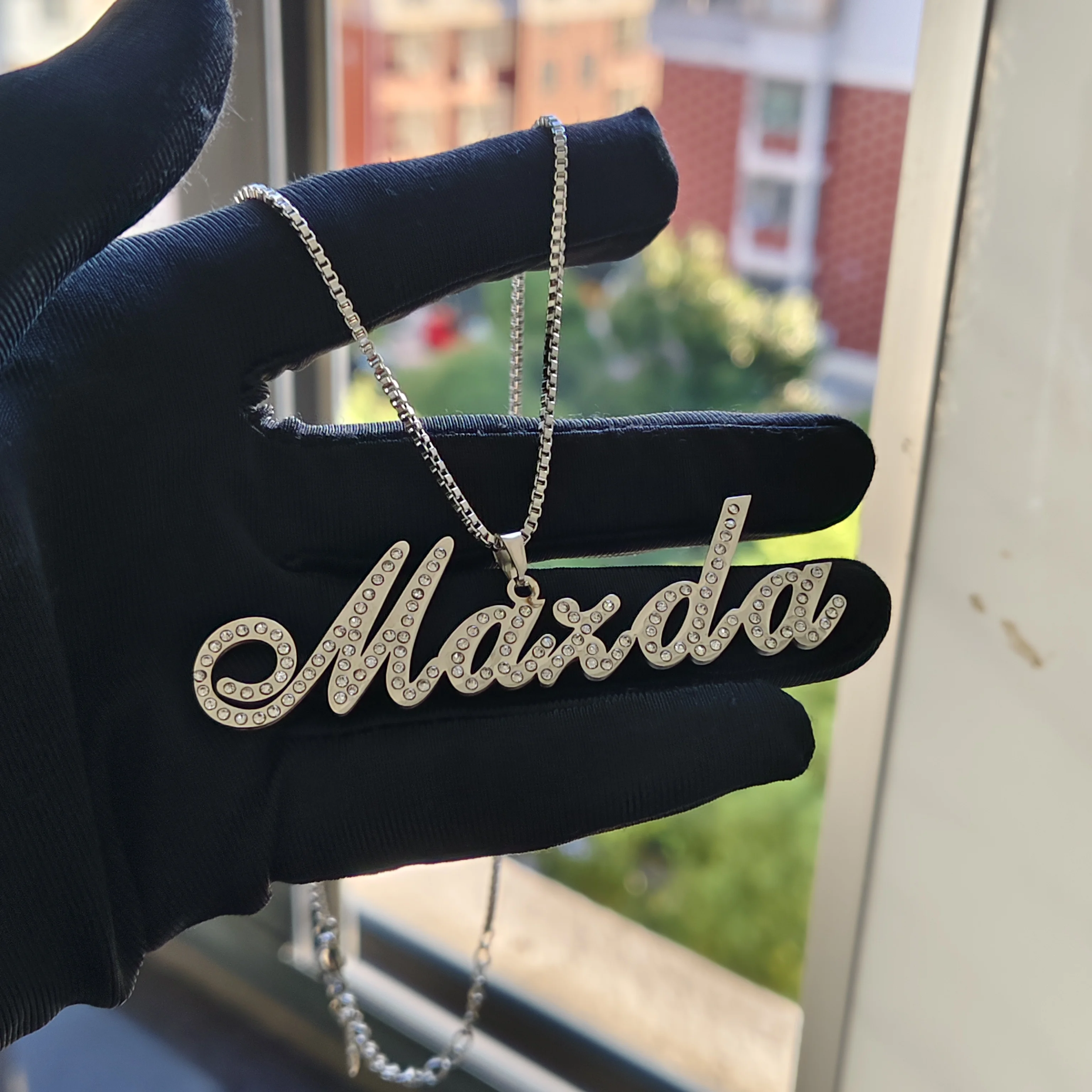 

DCEE Новая оптовая продажа, индивидуальное имя/логотип, бриллиантовое ожерелье, персонализированное ожерелье с буквами, подарок на день Святого Валентина, прямые продажи с фабрики