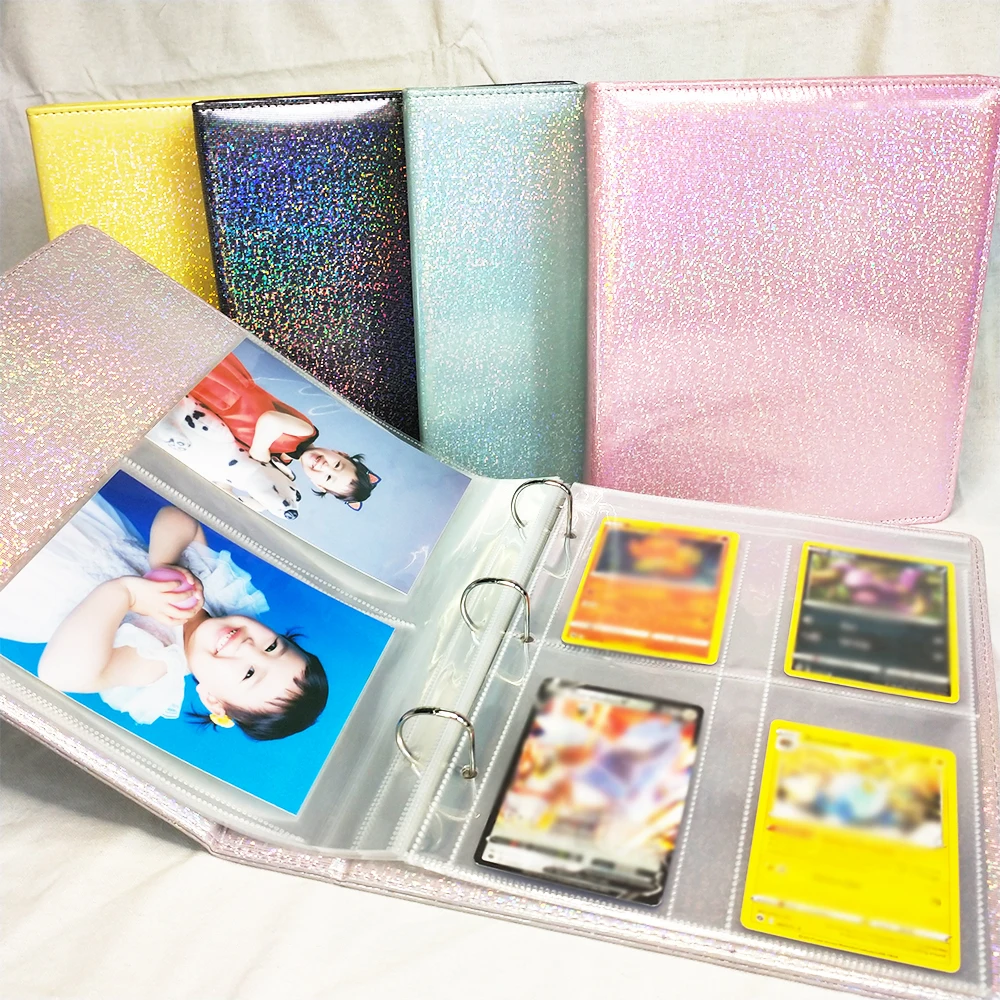 Álbum de fotos de hojas sueltas A5, Carpeta de 3 anillas, protectores de bolsillo para páginas, fundas para tarjetas para Instax Mini 4x6, 10x15