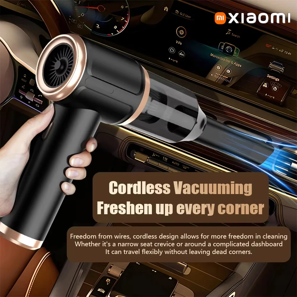 مكنسة كهربائية للسيارة Xiaomi 5 في 1 مكنسة كهربائية محمولة صغيرة لاسلكية 45000pa ماكينة شفط قوية للسيارة للمكتب المنزلي