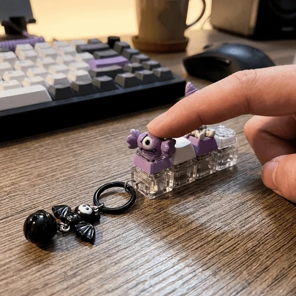 Mini Lightweight Fidget Keychain Smooth Rounded Edges Soft Tactile Touch Stress Relief Tester Holiday Gift Fine Crafted