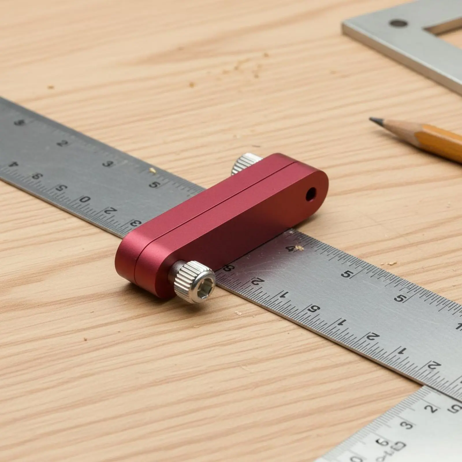 

Woodworker's Ruler Stopper Adjustable Ruler Positioning Block Woodworking Marking Stop Fixed Lock L Shape Positioner Block