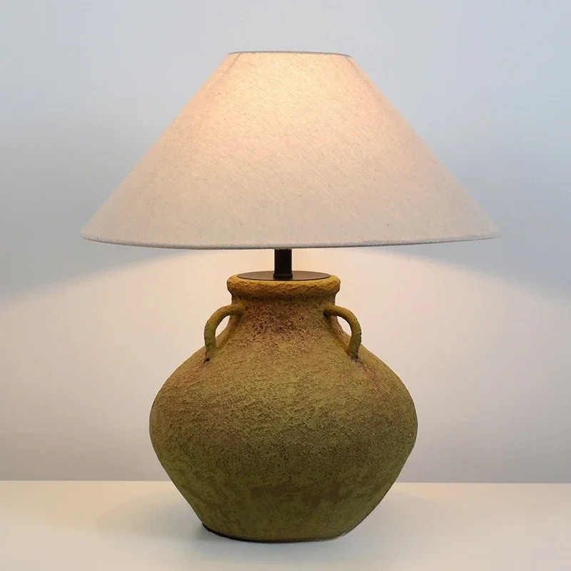 Pottery pot table lamp model room hotel homestay designer Japanese-style bedroom bedside new