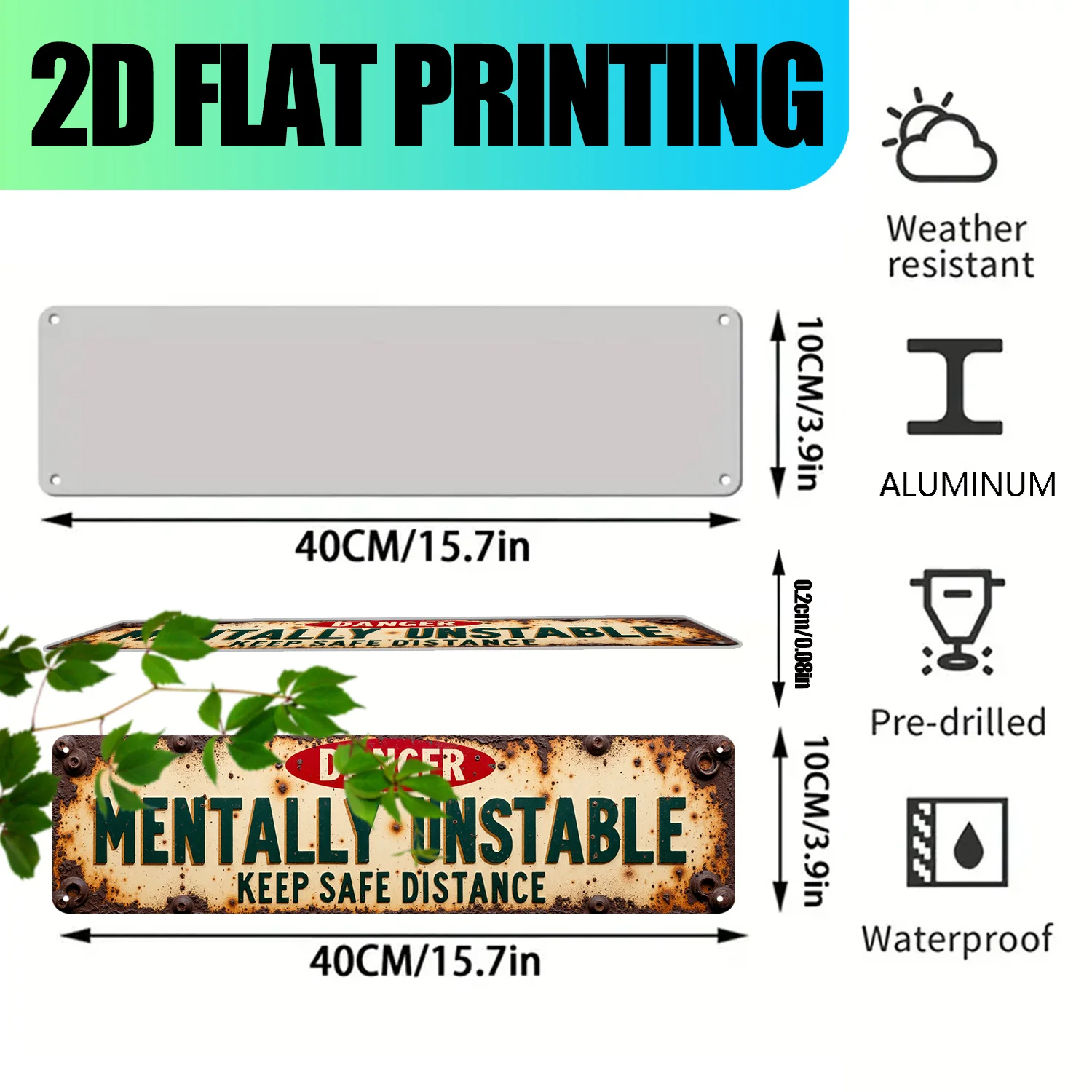 2D Flat - 2D Plane Vintage Sign 