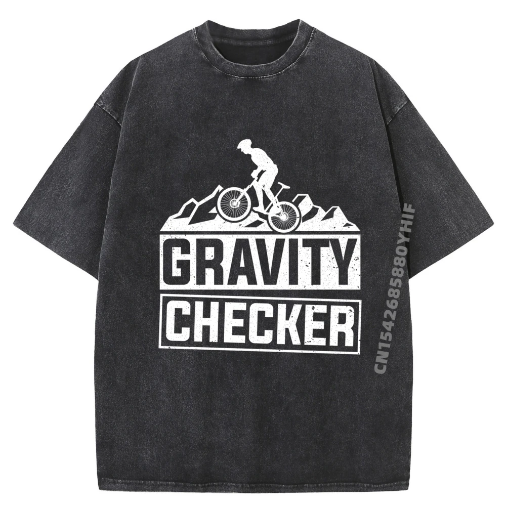 

Mountain Biking Gravity Checker Mountain Bike Plain T Shirts Wholesale Meme Tshirt Fashion Washed Clothes
