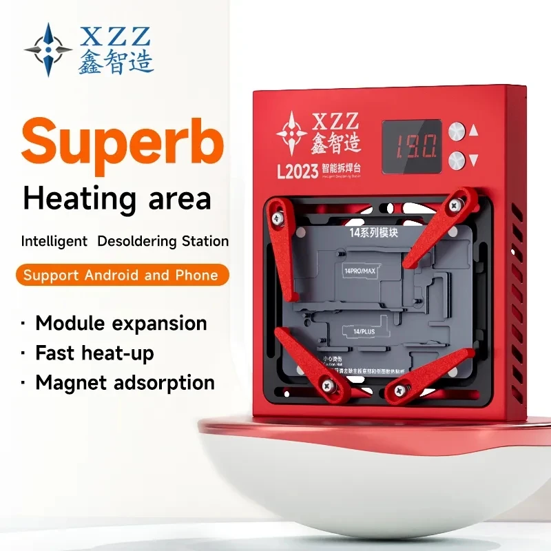 Xinzhizao XZZ L2023 Intelligent Desoldering Heating Station for iPhone X-14PM Motherboard IC Chip BGA Stencil Phone Repair Tools