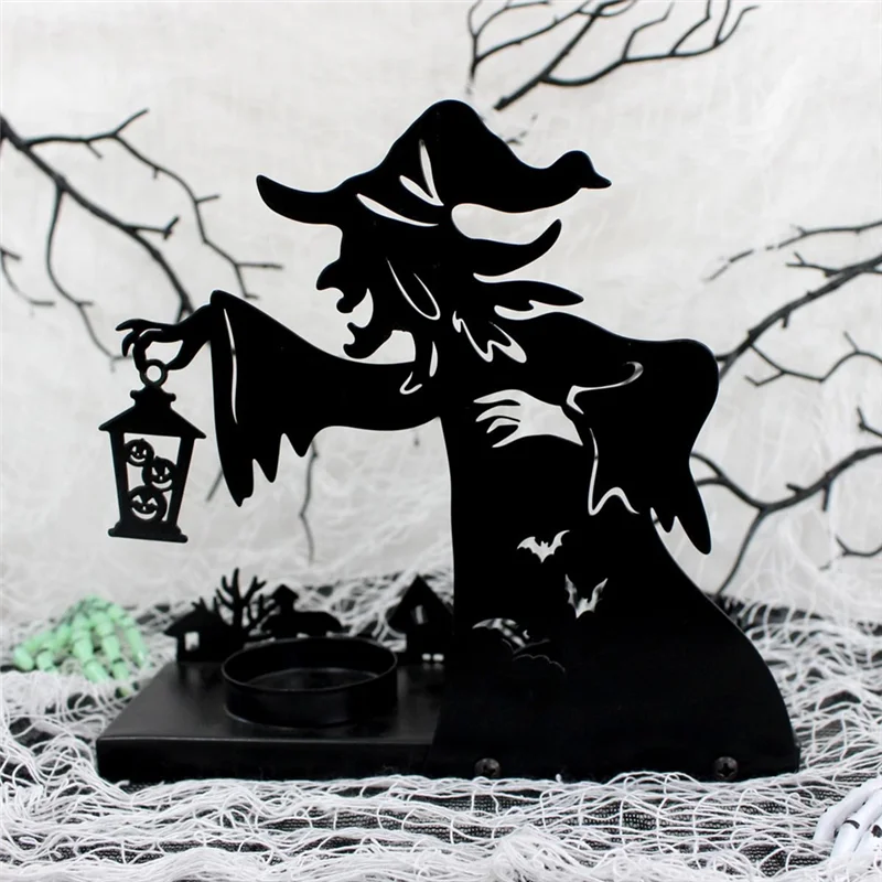 

BISM Interesting Shadow Candlestick Witch Candlestick Retro Decorative Candlestick Horror Home Furnishing