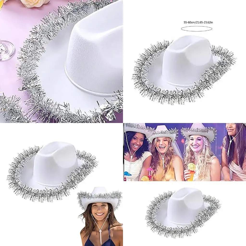 

39BB Durability Denims Hat Western Stylish Hat Various Colorful Hat Adjustable Hat for Parties and Outdoor Activity