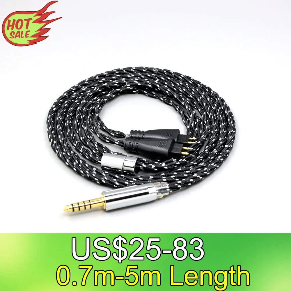 OCC Mixed OFC Twisting Nylon Earphone Cable For FOSTEX TH900 TH1000RP TH1100RP TH-909 TR-X00 TH-600 MK2 Headphone LN008708