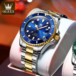 OLEVS 6650 Original Automatic Mechanical Men's Watch Night light Waterproof Stainless steel Men Hand Clock
