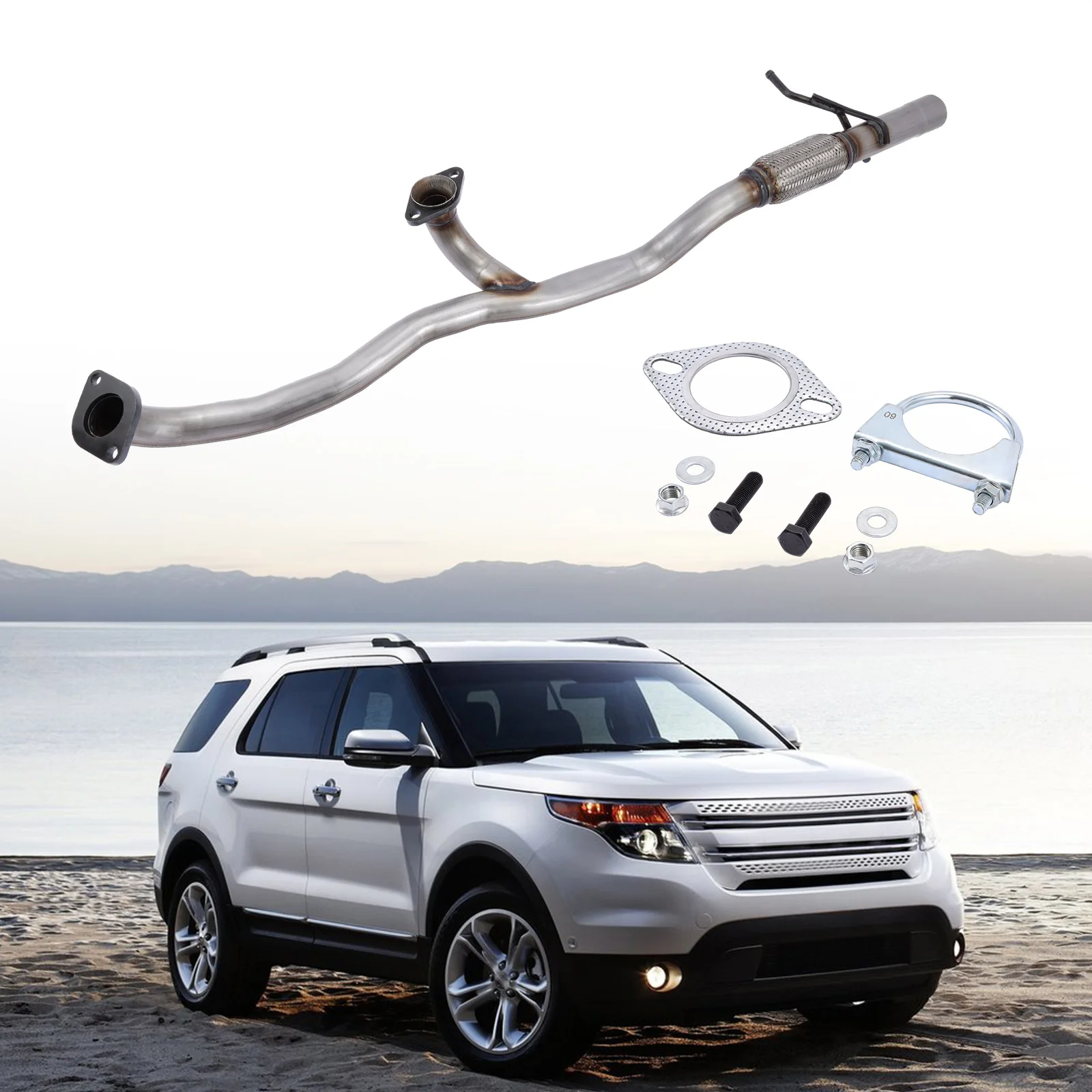 Automotive exhaust system catalytic converter for Ford Flex Explorer 3.5L 2011-2019 front exhaust pipe 2019 2018 2017 2016 2015