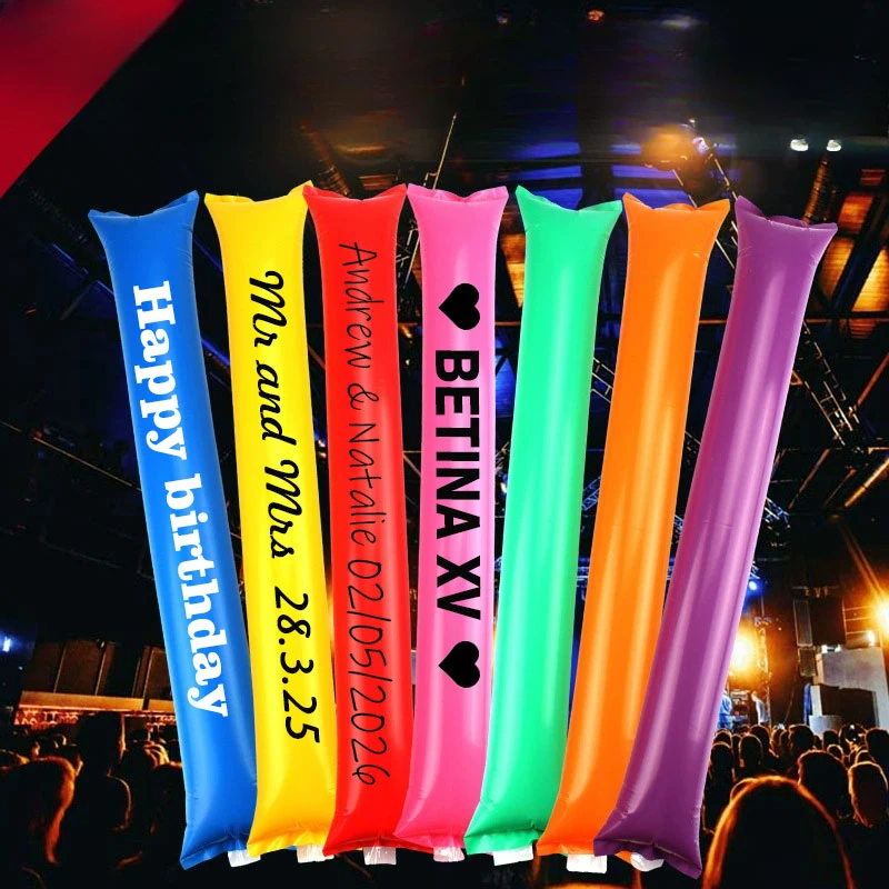 

50 шт., персонализированные палотосы по индивидуальному заказу, украшения для свадьбы, дня рождения, палочки для аплодисментов, товары для вечеринок