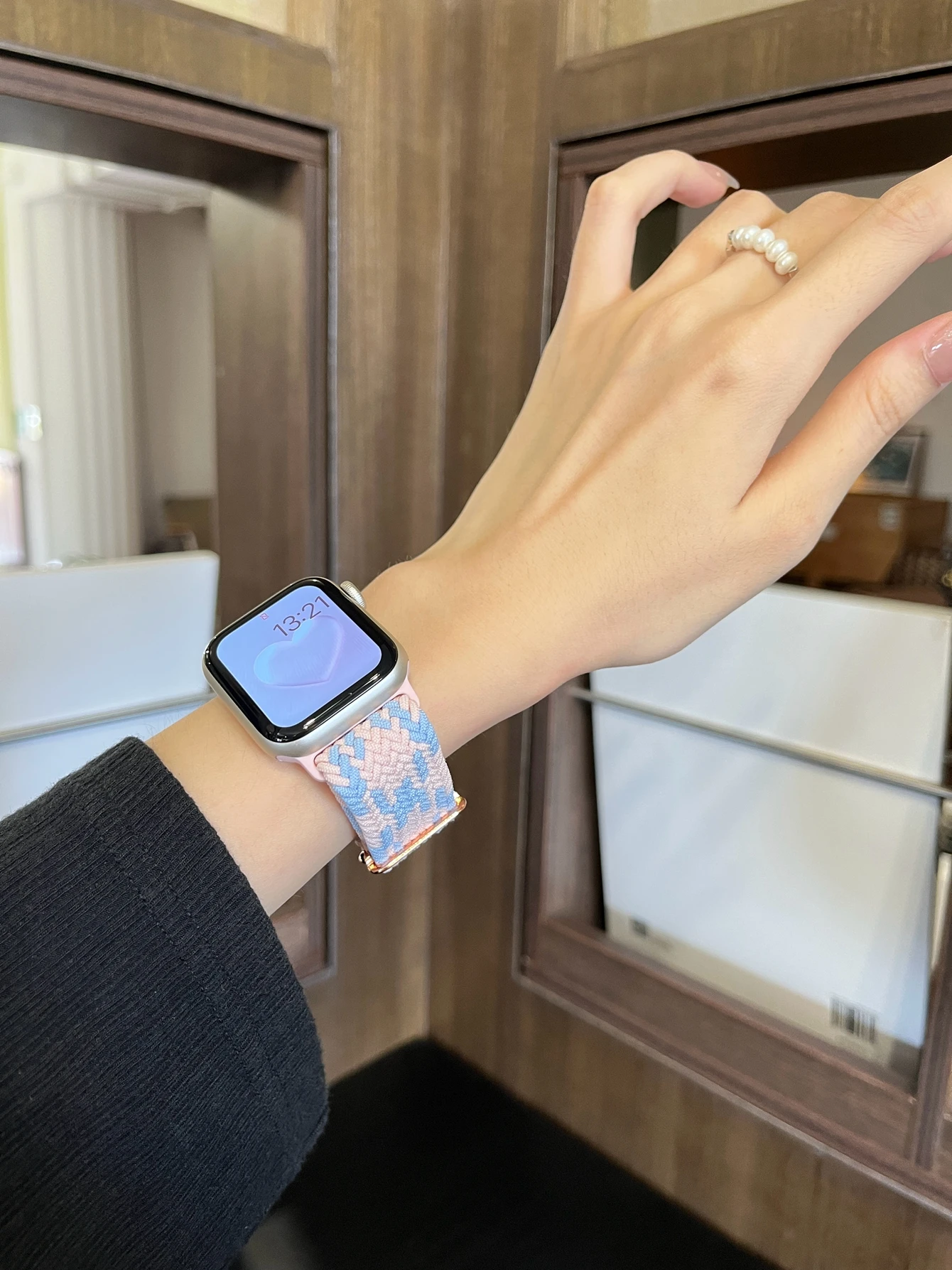 Elastic force Correa For Apple Watch band nylon women Ultra 10/9/8/7/6/5/4/3/2 SE 38mm 40mm 41mm 42mm 44mm 45mm 46mm 49mm Strap