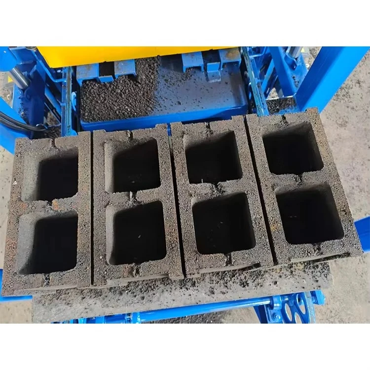 QTJ4-24 Semi Automatic Brick Molding Machine Optional Diesel Power Off-Grid Rural Construction Waste Aggregate Block Equipment