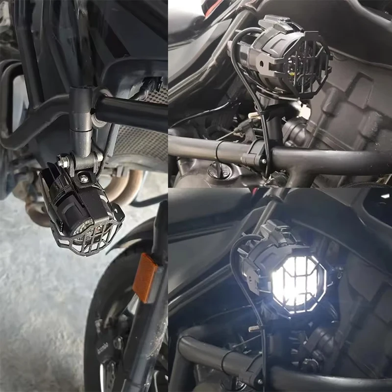 Motorcycle Auxiliary Fog Light Guard Grille Protector Cover LED Spotlight Lamp Mesh Shield For BMW F850GS F750GS F700GS F650GS