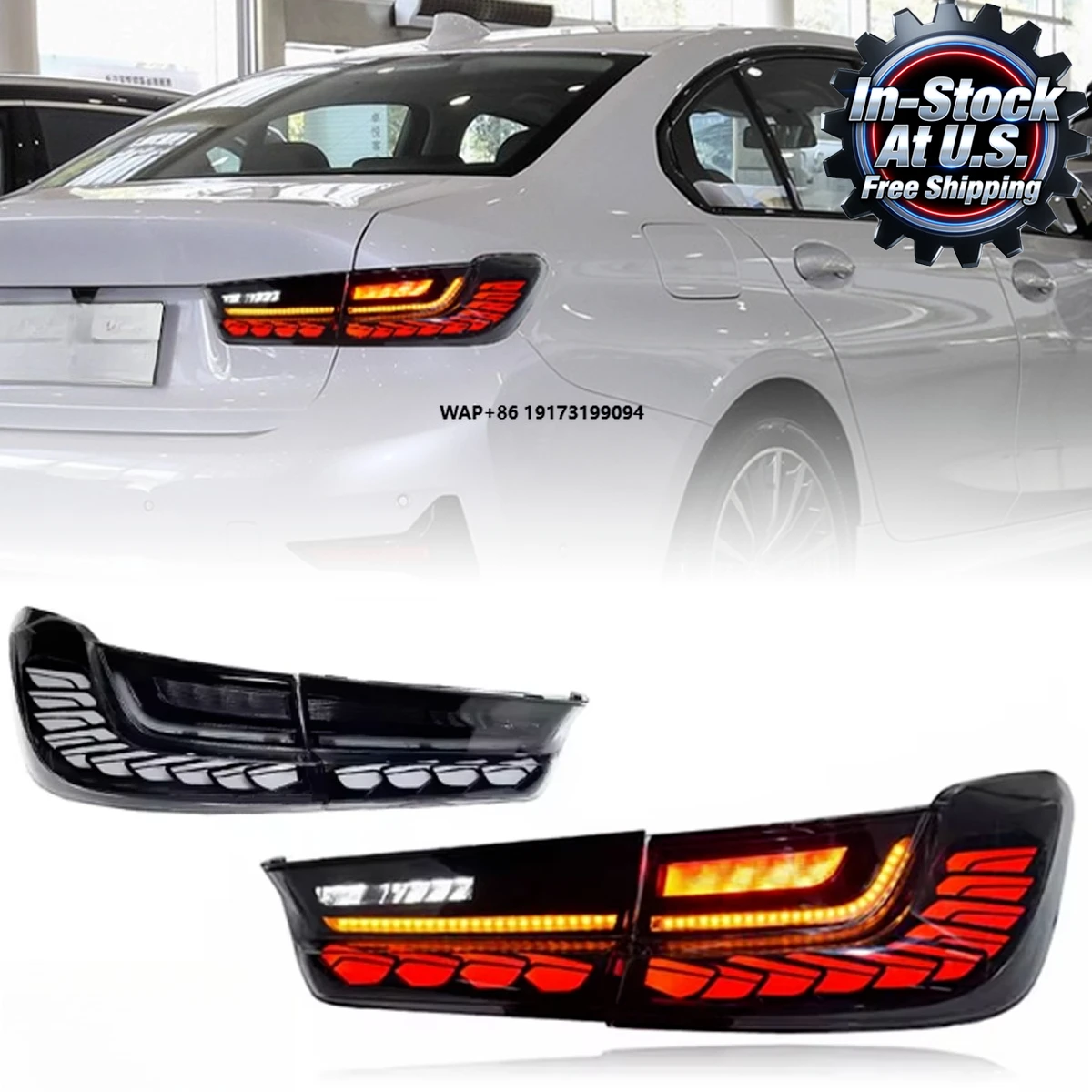 

Car Lights for 3 Series G20 Taillight G28 2020-2024 LED Rear Lamps DRL Dragon Scales Tail Light Daytime Running Lights