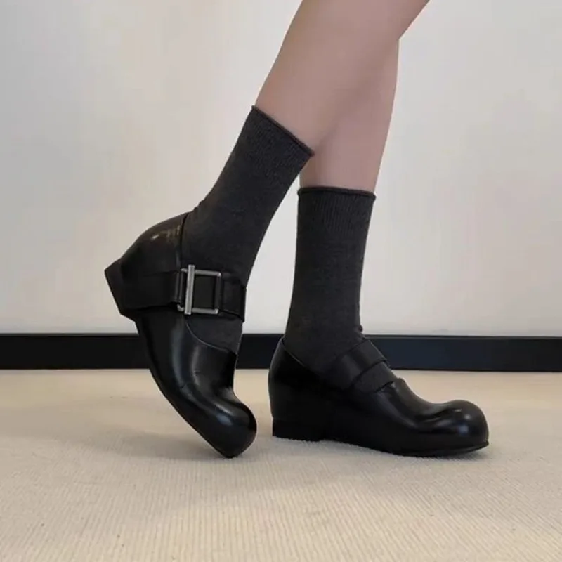 Niche Inner Heightened One Strap Mary Jane Shoes Women's New Retro Single Shoes