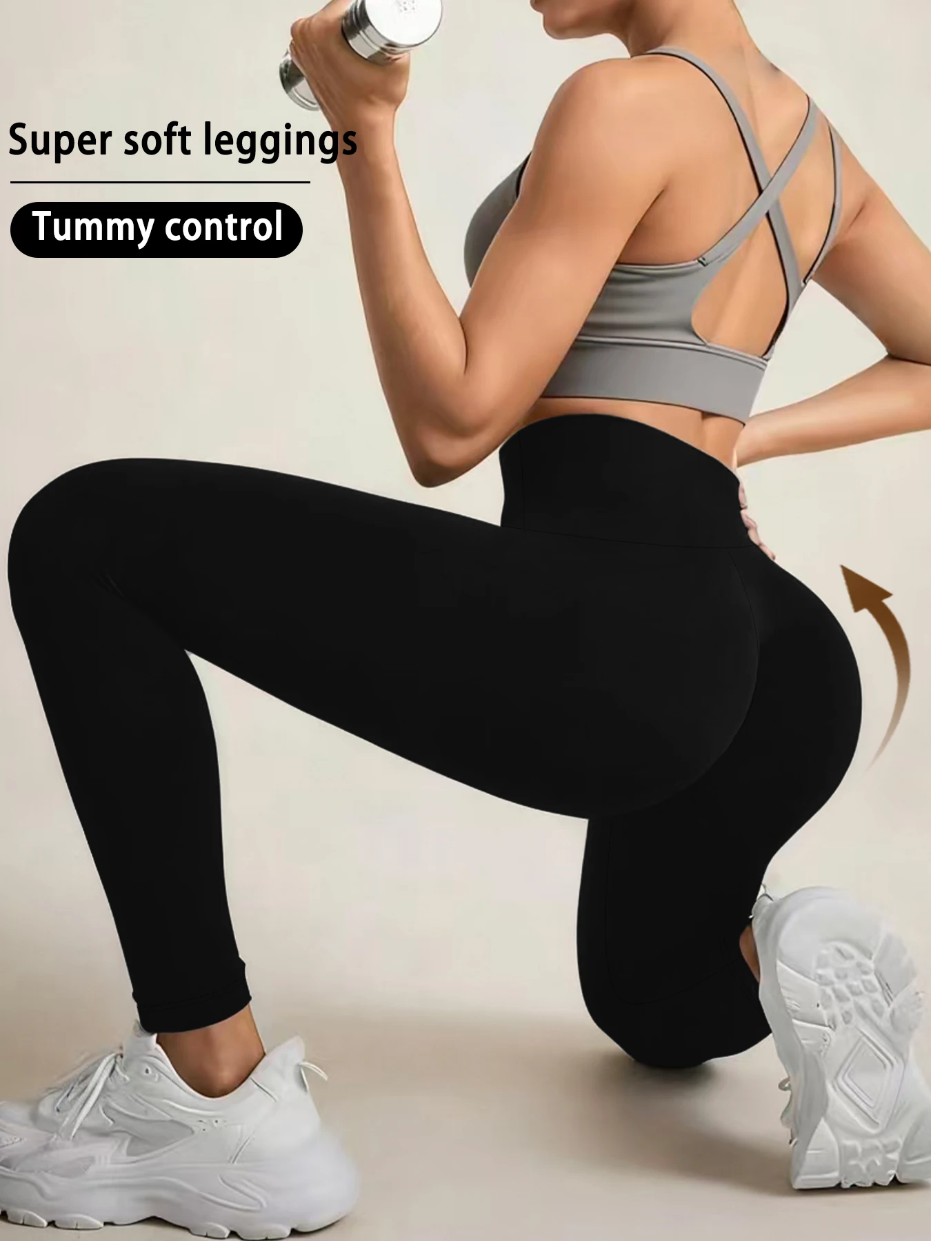

Super Soft Leggings for Women,High Waisted Tummy Control No See Through Workout Yoga Running Pants Leggings