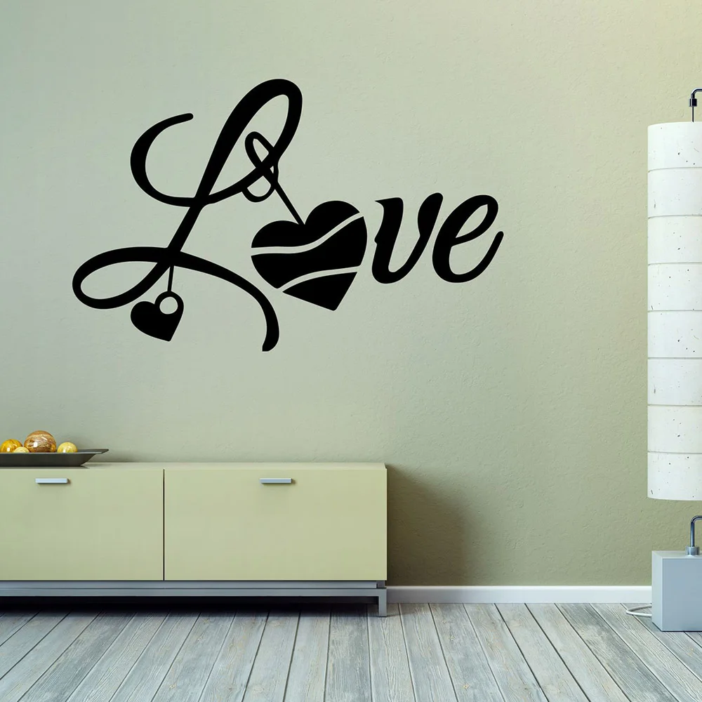 1PC Excellent Love Vinyl Wall Stickers Wallpaper For Living Room Decor Decal Creative Stickers
