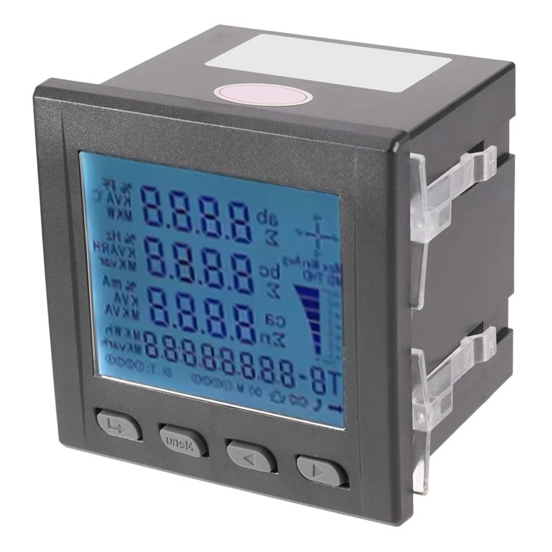 [NEWA76K!】 Kwh Watt Var 3 Phase Power Meter Short Case Ampere Voltage LCD Display Multifunction Meter Including Power Factor