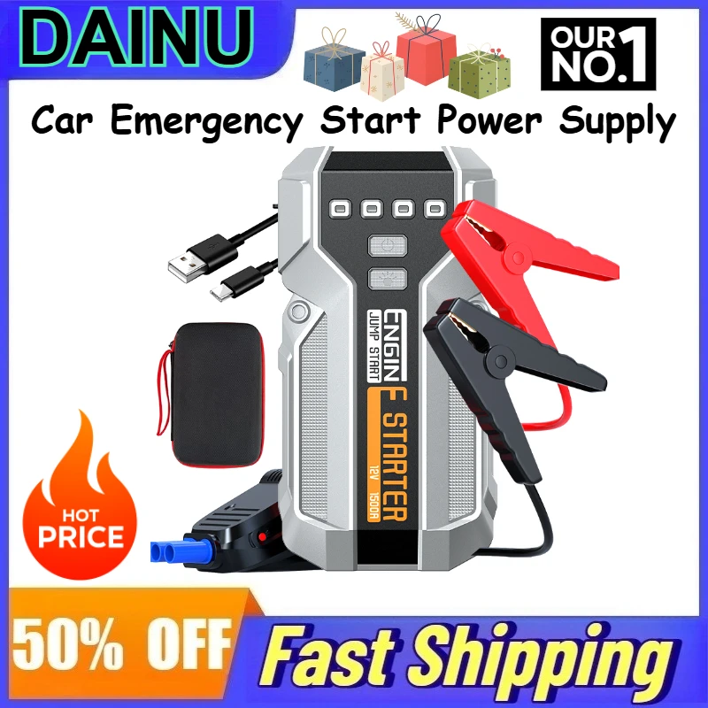 

X2-8000Z 8000mAh Large Capacity Car Emergency Start Power Supply Outdoor Portable Rescue Vehicle Jump Starter Power Bank