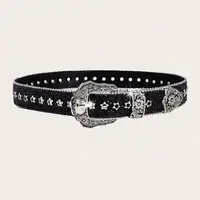 Y2K Western Style Thick Waist Belt For Women, Decorated With Dopamine Stars And Eye Patterns, Suitable For Daily Wear, Parties, Summer And School - Image 3